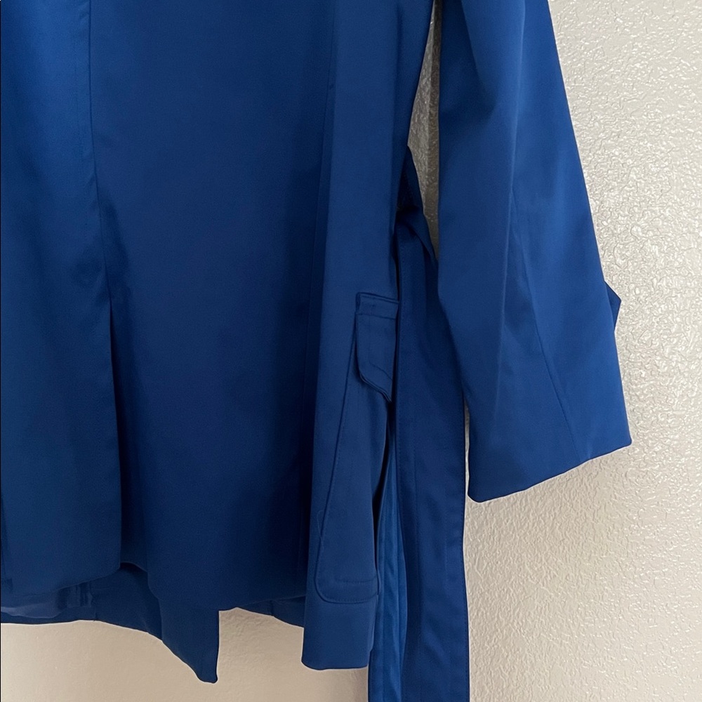 Lisa International Jacket Collared Double Breasted Pockets Belt Lined Size M - Picture 9 of 13